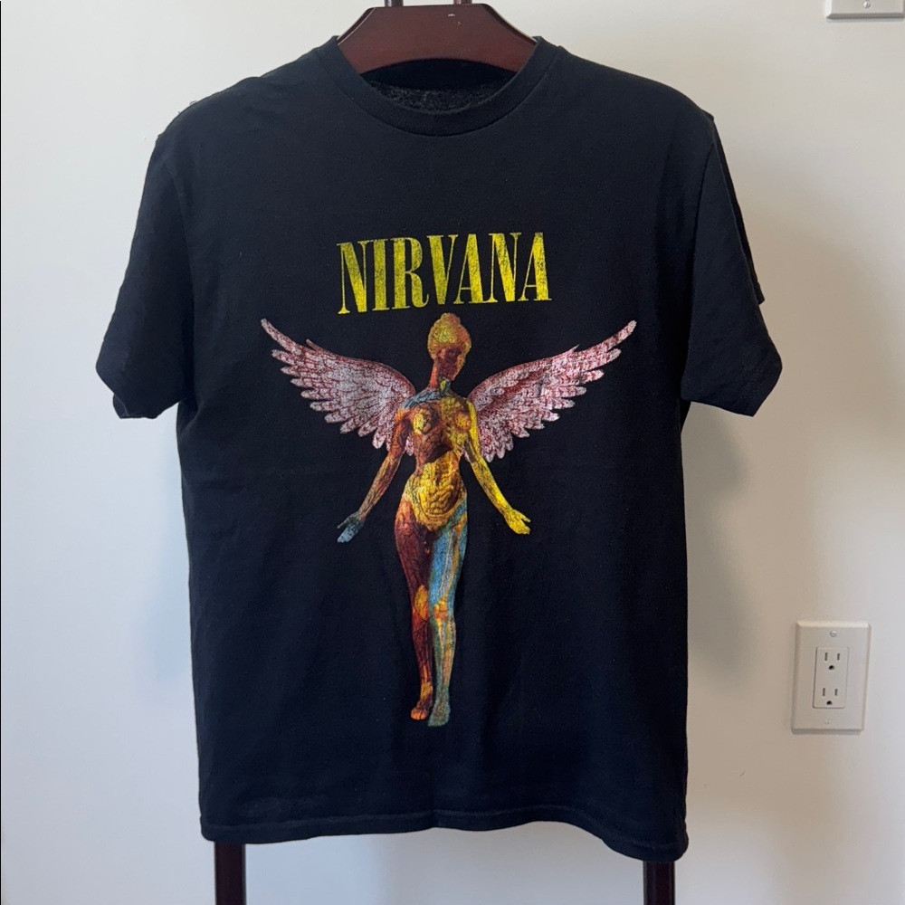 Nirvana Band In Utero Graphic Vintage Tee.   Sz M